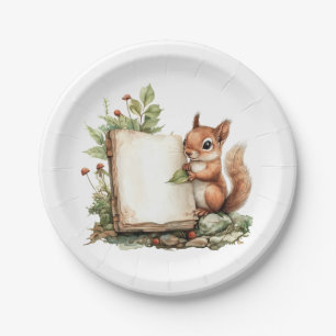 Paper Plate Rustic Autumn Baby Shower Plates