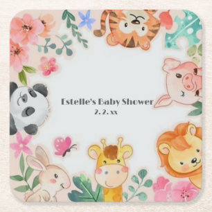 Paper Plate Square Paper Coaster
