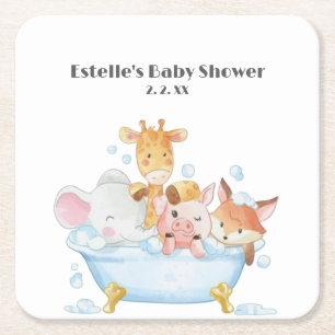 Paper Plate Square Paper Coaster