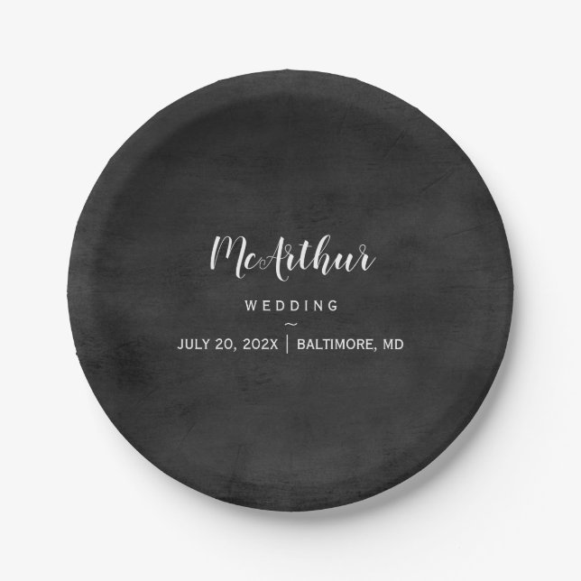 Paper Plate - Statement Chalkboard Script (Front)