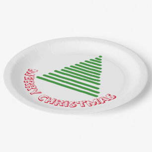 Paper Plate - Tree and Merry Christmas