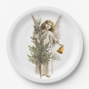 PAPER PLATE : VINTAGE CHRISTMAS ANGEL