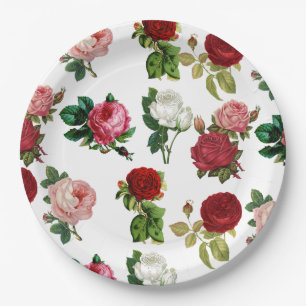 PAPER PLATE  : VINTAGE ROSES