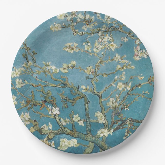 PAPER PLATE : VINVENT VAN GOGH : ALMOND BLOSSOMS (Front)