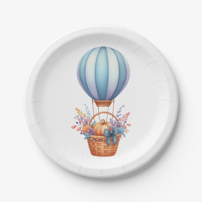 Paper Plate-Whimsical Autumn Baby Shower Plates. Paper Plate (Front)