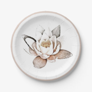 PAPER PLATE : WHITE LOTUS