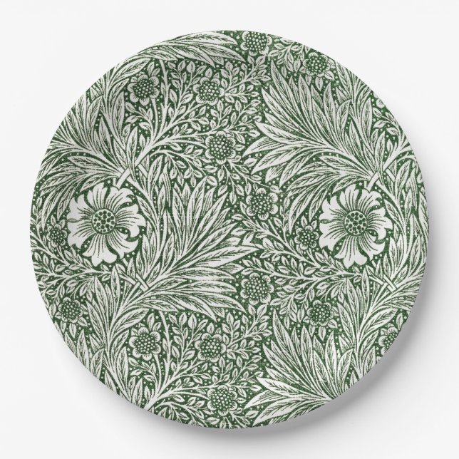 PAPER PLATE : WILLIAM MORRIS : FLORAL MARIGOLDS  (Front)