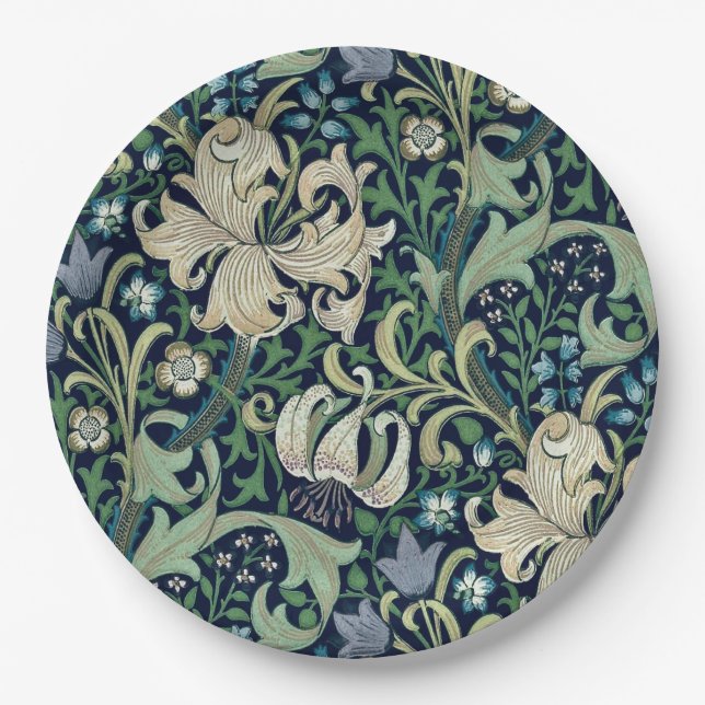 PAPER PLATE : WILLIAM MORRIS : HONEYSUCKLE (Front)