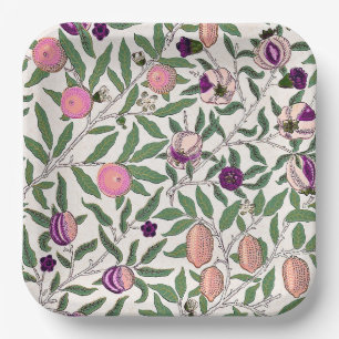 PAPER PLATE : WILLIAM MORRIS : POMEGRANATES