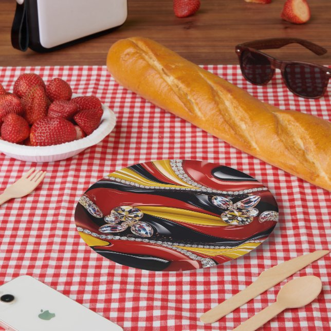 Paper plate with Belgian Colours Design (Picnic)