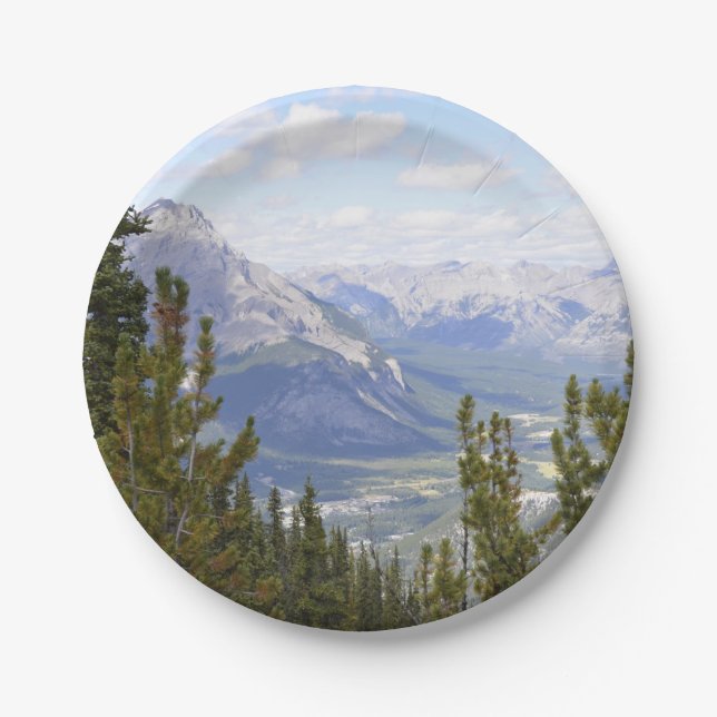 Paper Plate with Mountain Scene (Front)
