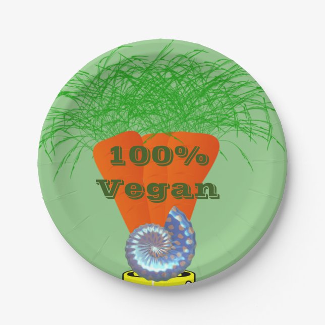 Paper Plates, 100% Vegan Carrots Paper Plate (Front)