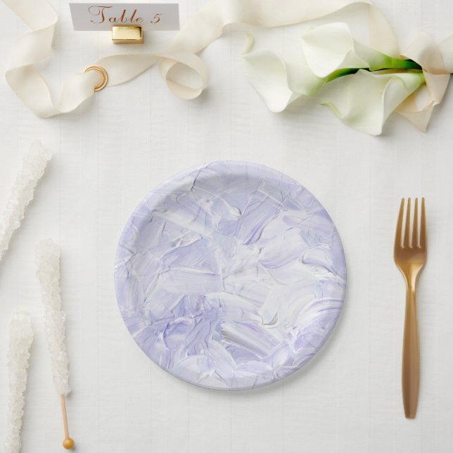 Paper Plates 17,8 cm - Paint Pattern (Wedding)