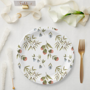 Paper Plates 22,9 cm - Flower Pattern