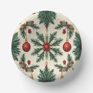 Paper Plates, 7" Paper Bowl (Christmas) Paper Plate