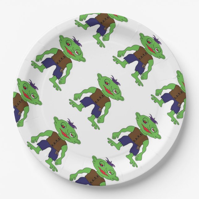 Paper Plates 9"/Green Monster (Front)