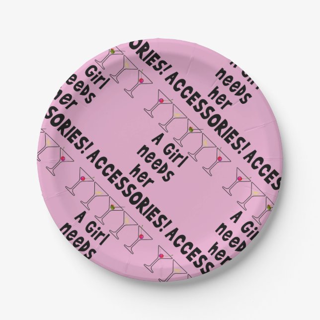 PAPER PLATES - A GIRL NEEDS HER ACCESSORIES (Front)