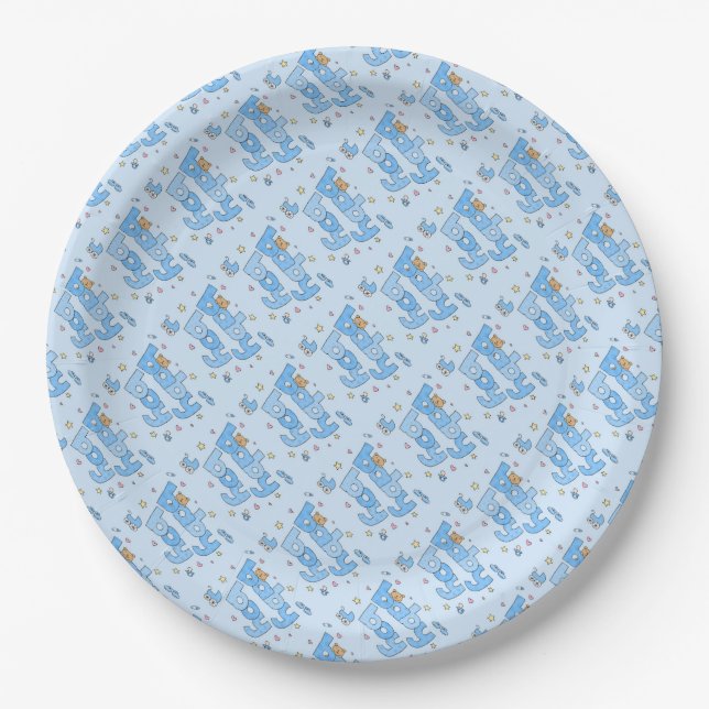 Paper Plates/Baby Boy Plate (Front)