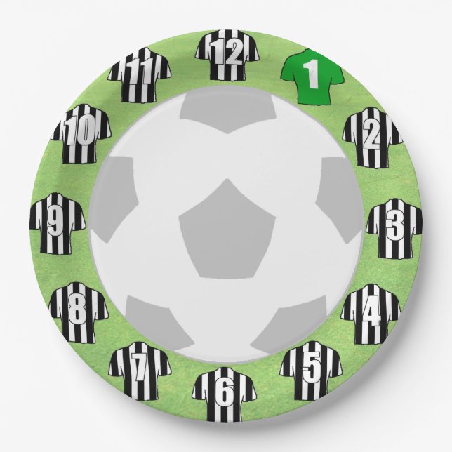 Paper Plates - Black & White Striped Sport Shirts (Front)