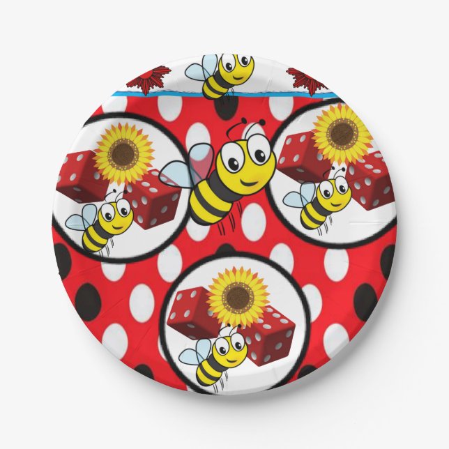 Paper plates Bumblebees (Front)