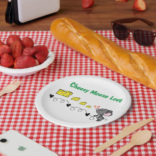 Paper Plates, Cheese Mouse Love Paper Plates