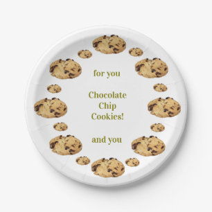 Paper Plates, Chocolate Chip Cookies For YOU Plate