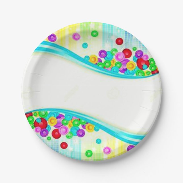 Paper plates Colourful (Front)
