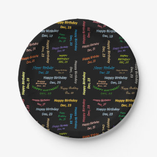 Paper Plates December, 23 Birthday
