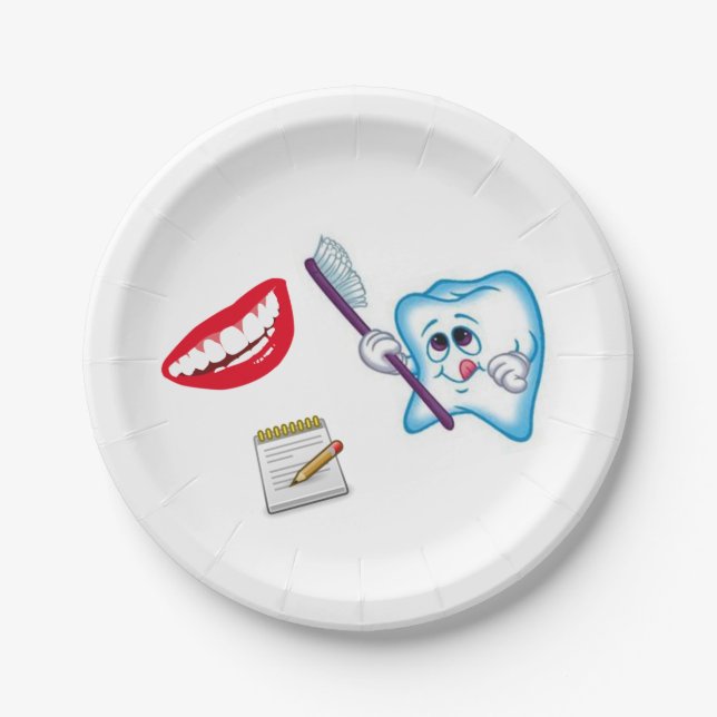 Paper Plates Dentist Teeth Smile  (Front)