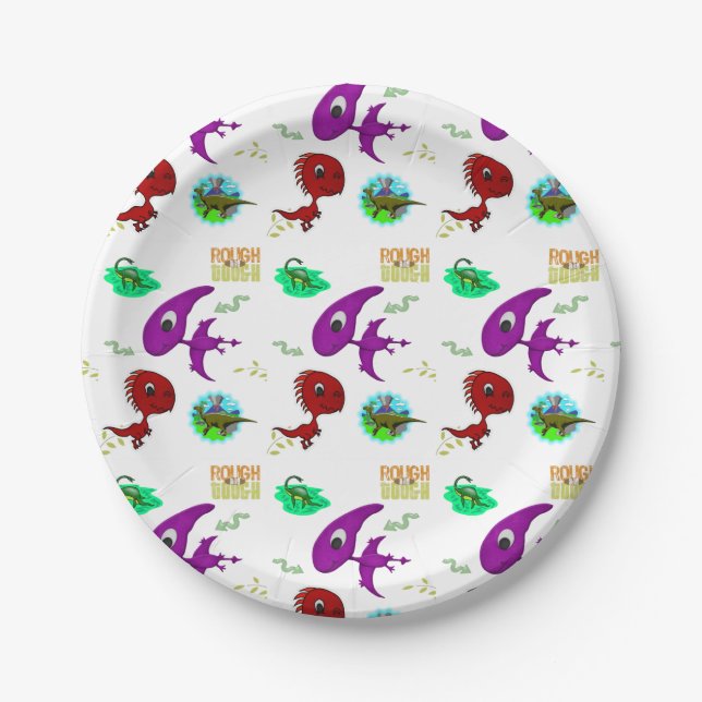 Paper Plates Dinosaur Colourful  (Front)
