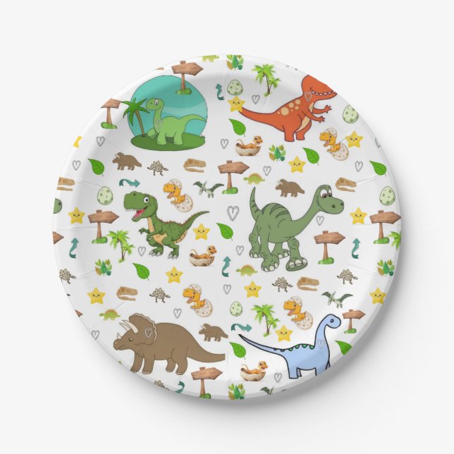 Paper Plates, Dinosaur Plate (Front)