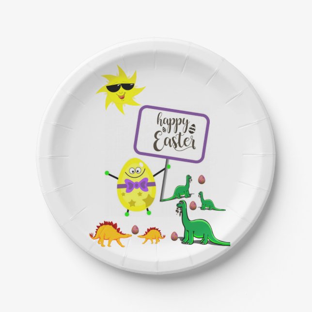 Paper plates Easter Dinosaur (Front)
