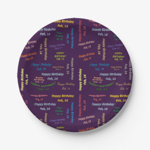Paper Plates February, 14 Birthday