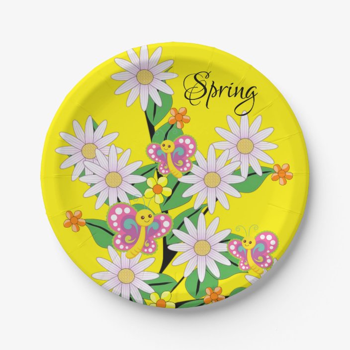 spring paper plate