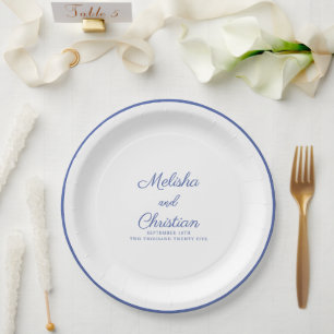 Paper Plates for a modern minimalist wedding.