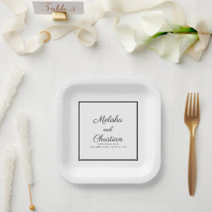 Paper Plates for a modern minimalist wedding.