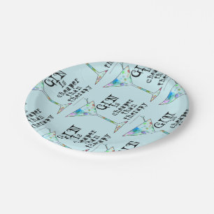 PAPER PLATES - GIN IS CHEAPER THAN THERAPY