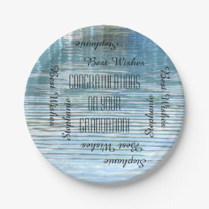 Paper Plates, Graduation Party Repeating Names Plate