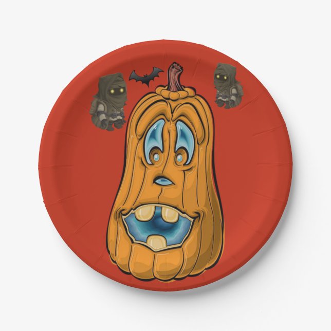 Paper plates Halloween, Pumpkin (Front)
