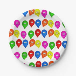 Paper Plates, Happy Birthday Colourful Balloons Plate