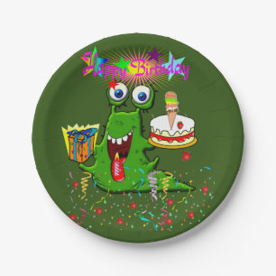 Paper Plates, Happy Birthday Monster Plate