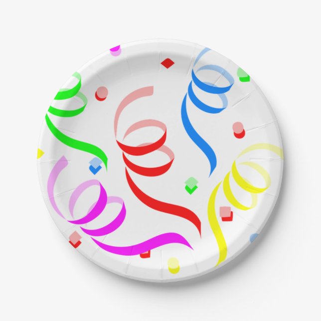 Paper Plates, Happy Birthday Paper Plates Confetti (Front)