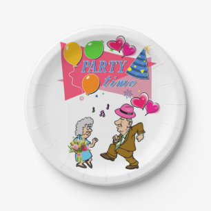 Paper Plates, Happy Birthday Party Time Paper Plate