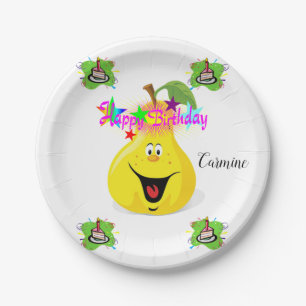 Paper Plates, Happy Birthday Pear Cake Paper Plate
