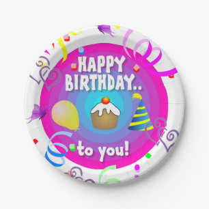 Paper Plates, Happy Birthday to You Paper Plate