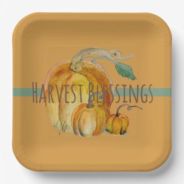 Paper Plates: Harvest Blessings Plate (Front)