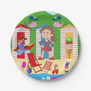 Paper Plates, Ice Cream Beach Fun Paper Plate