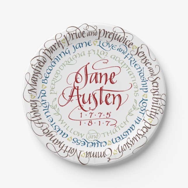 Paper Plates Jane Austen Period Drama Adaptations (Front)