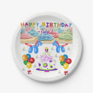 Paper plates July, 1 Birthday