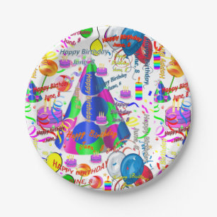 Paper Plates June, 8 Birthday